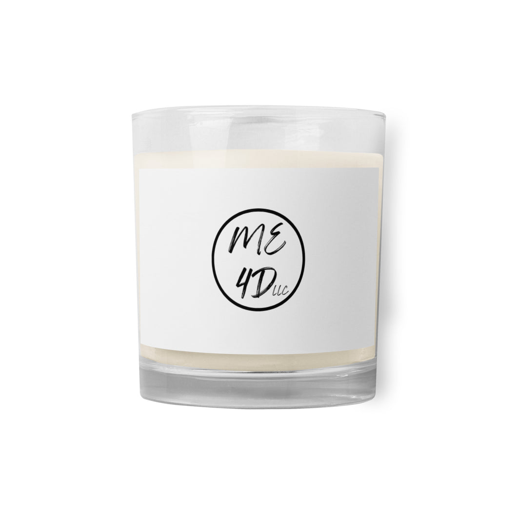 Glass jar soy wax candle