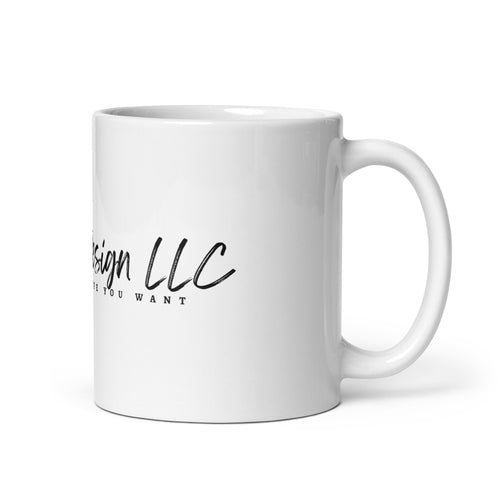 White glossy mug